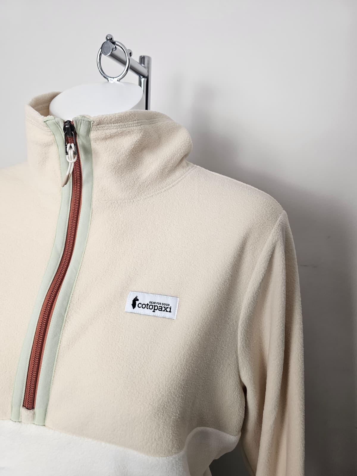 Cotopaxi womens 1/2 Zip Fleece Cream Pullover Jumper - NWT - XL/Extra Large