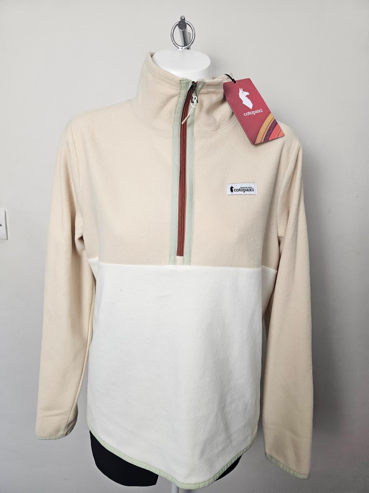 Cotopaxi womens 1/2 Zip Fleece Cream Pullover Jumper - NWT - XL/Extra Large
