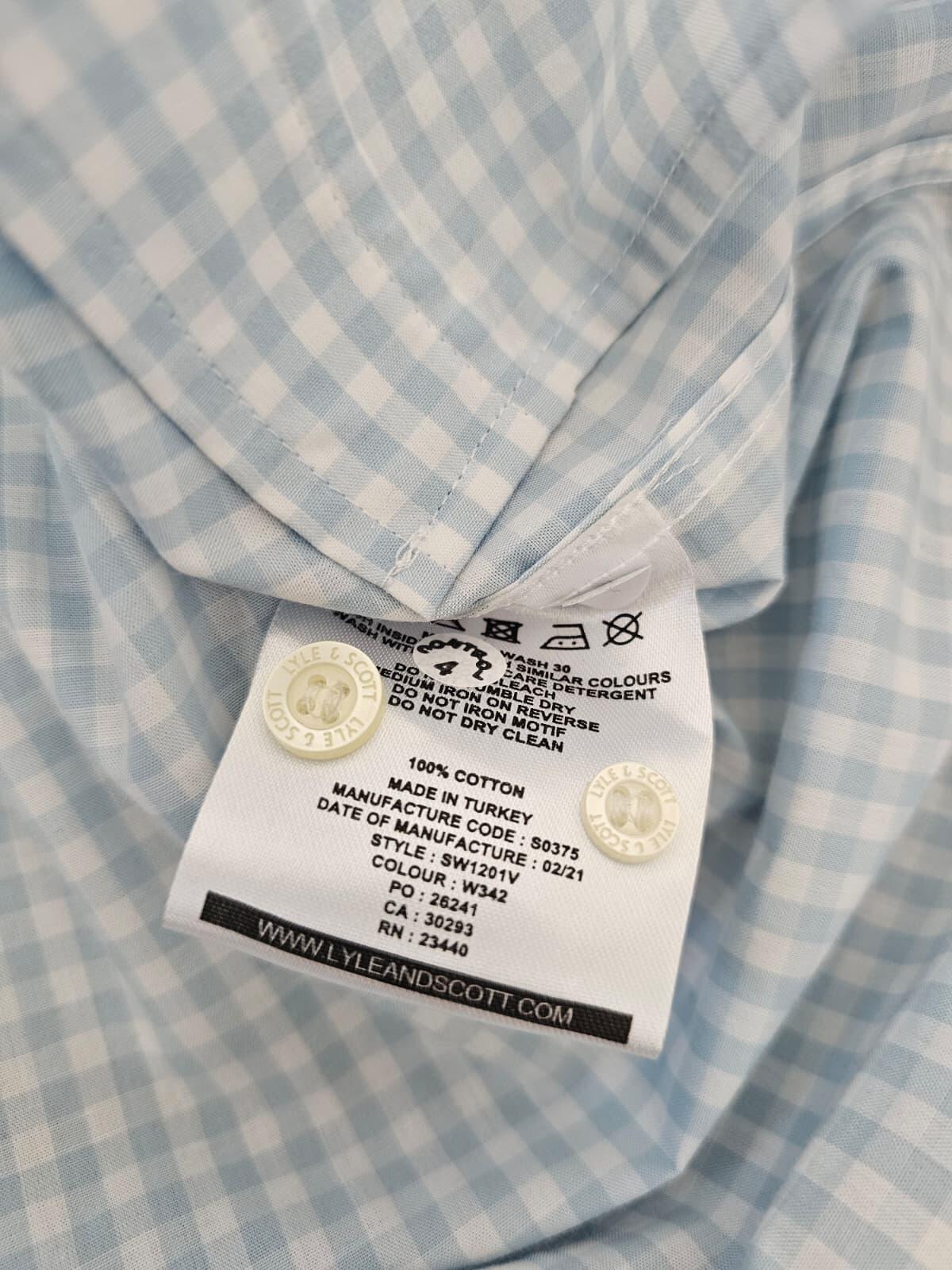 Lyle & Scott Mens Smart Casual Short Sleeve Check Shirt - M/Medium