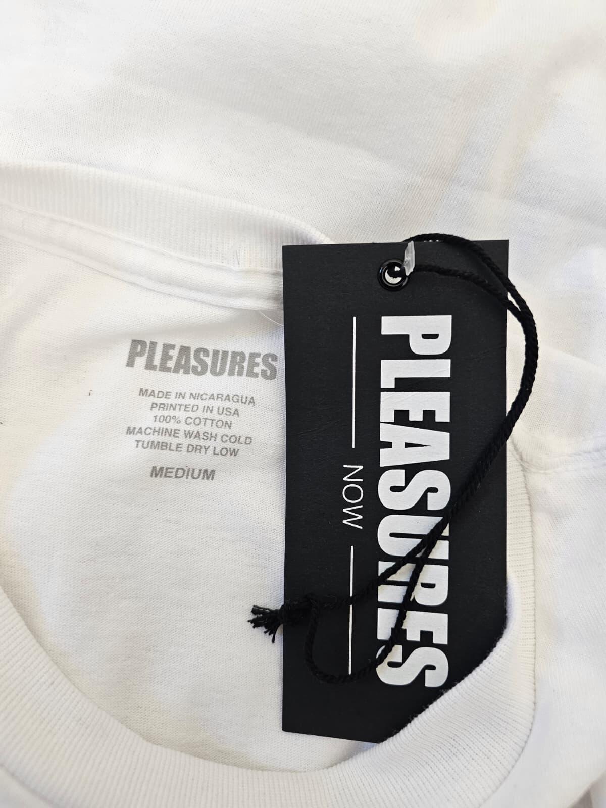 Pleasures Masks Mens White Printed Short Sleeve T-Shirt/Top - M/Medium