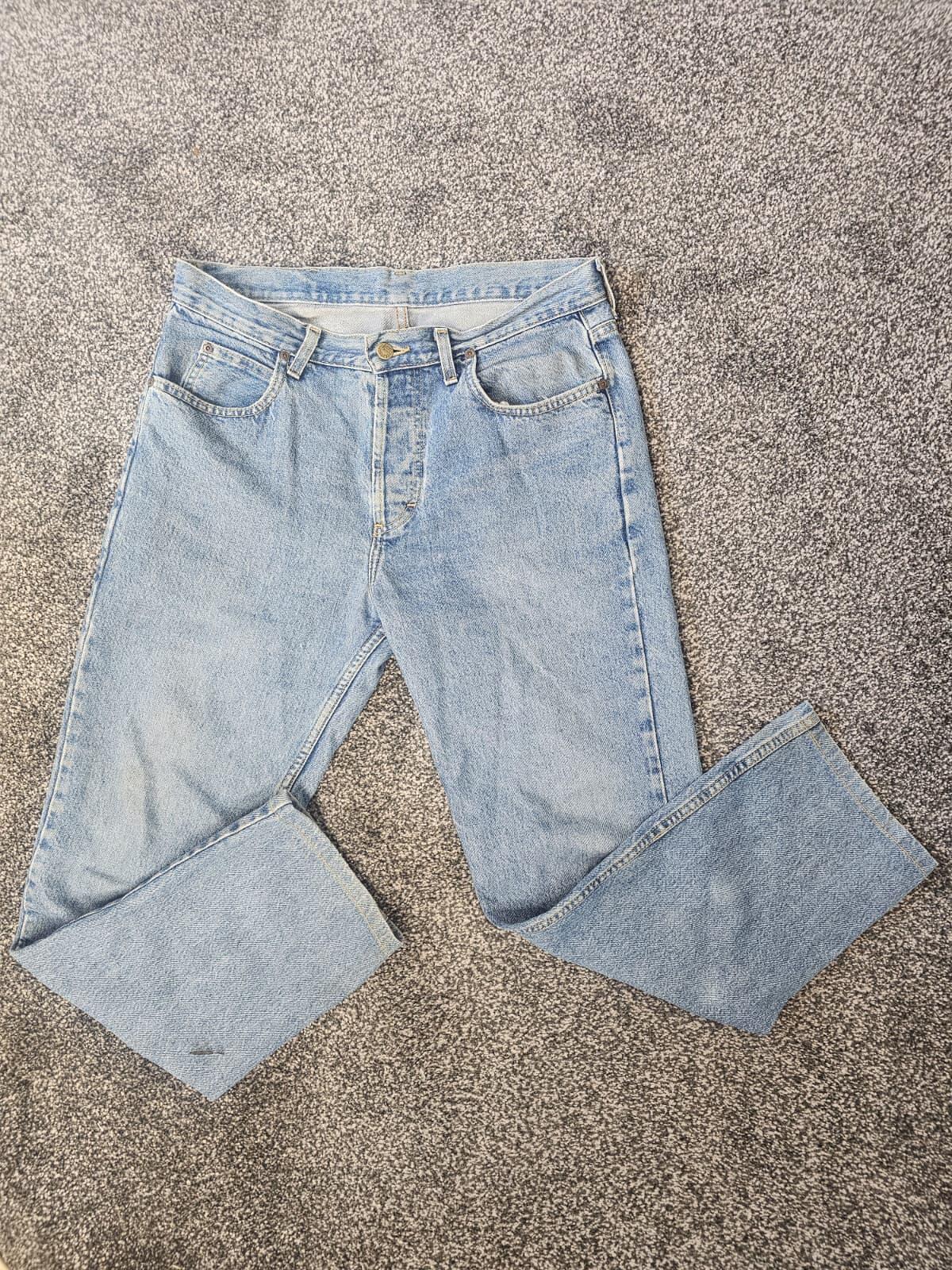 LEE Men's Vintage 90's Riders Light Blue 100% Cotton Denim Jeans - W34/L29