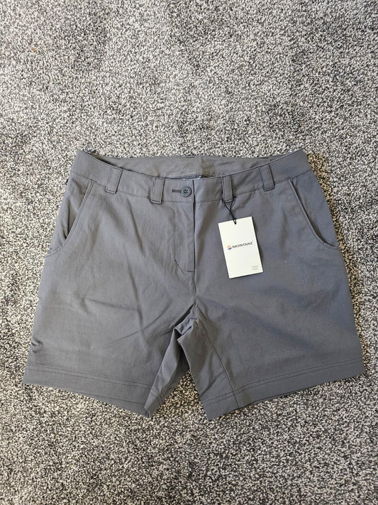 Women's/Ladies Hiking/Outdoor Walking Casual Grey Montane Shorts - UK 12