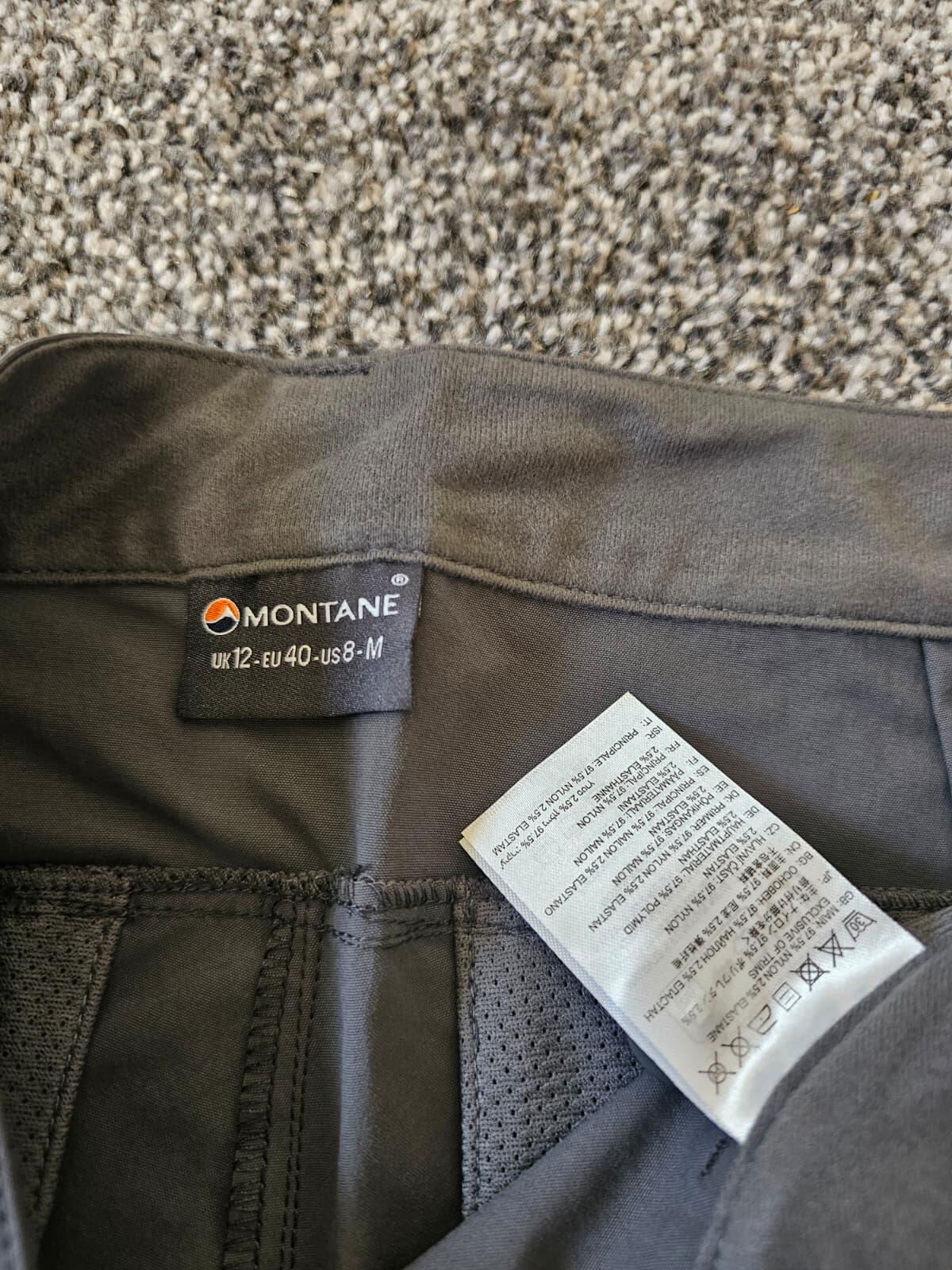 Women's/Ladies Hiking/Outdoor Walking Casual Grey Montane Shorts - UK 12