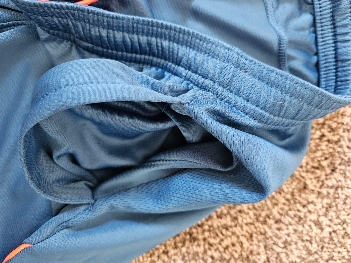 NIKE Men's Activewear Gym Running Shorts - Blue/Pink - S/Small