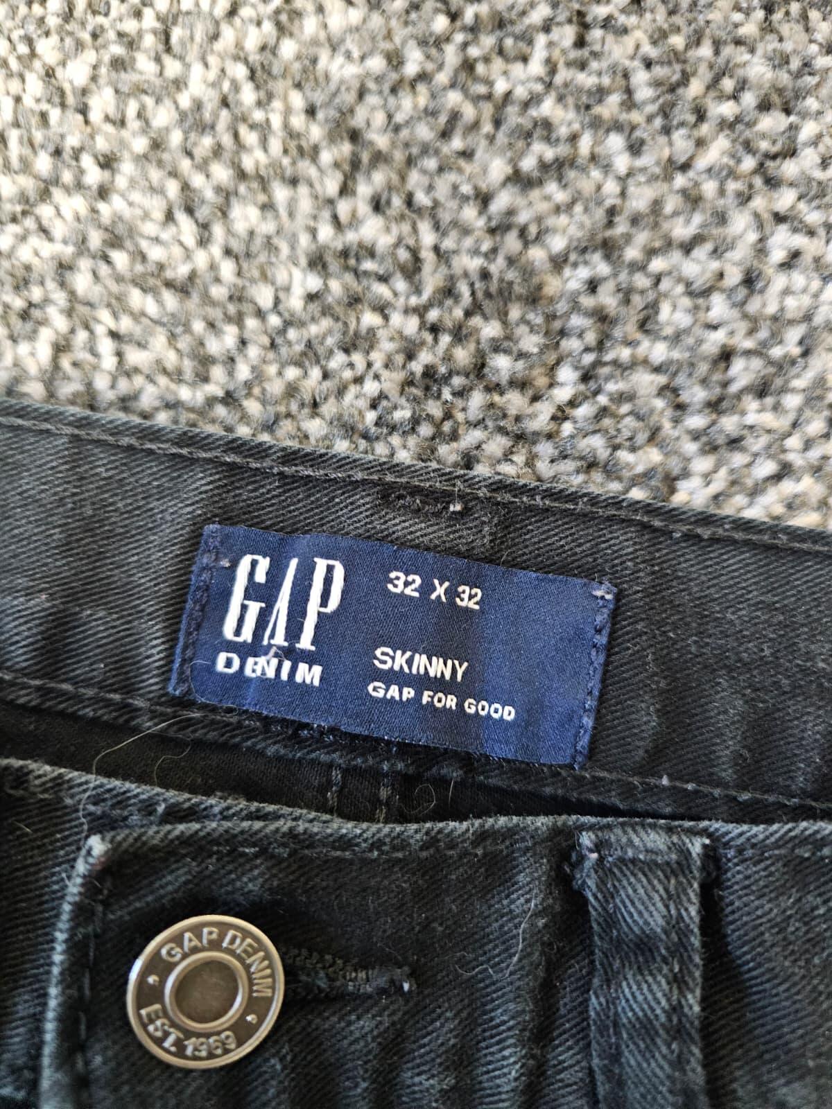 GAP Men's Black Denim Skinny Jeans - W32/L30