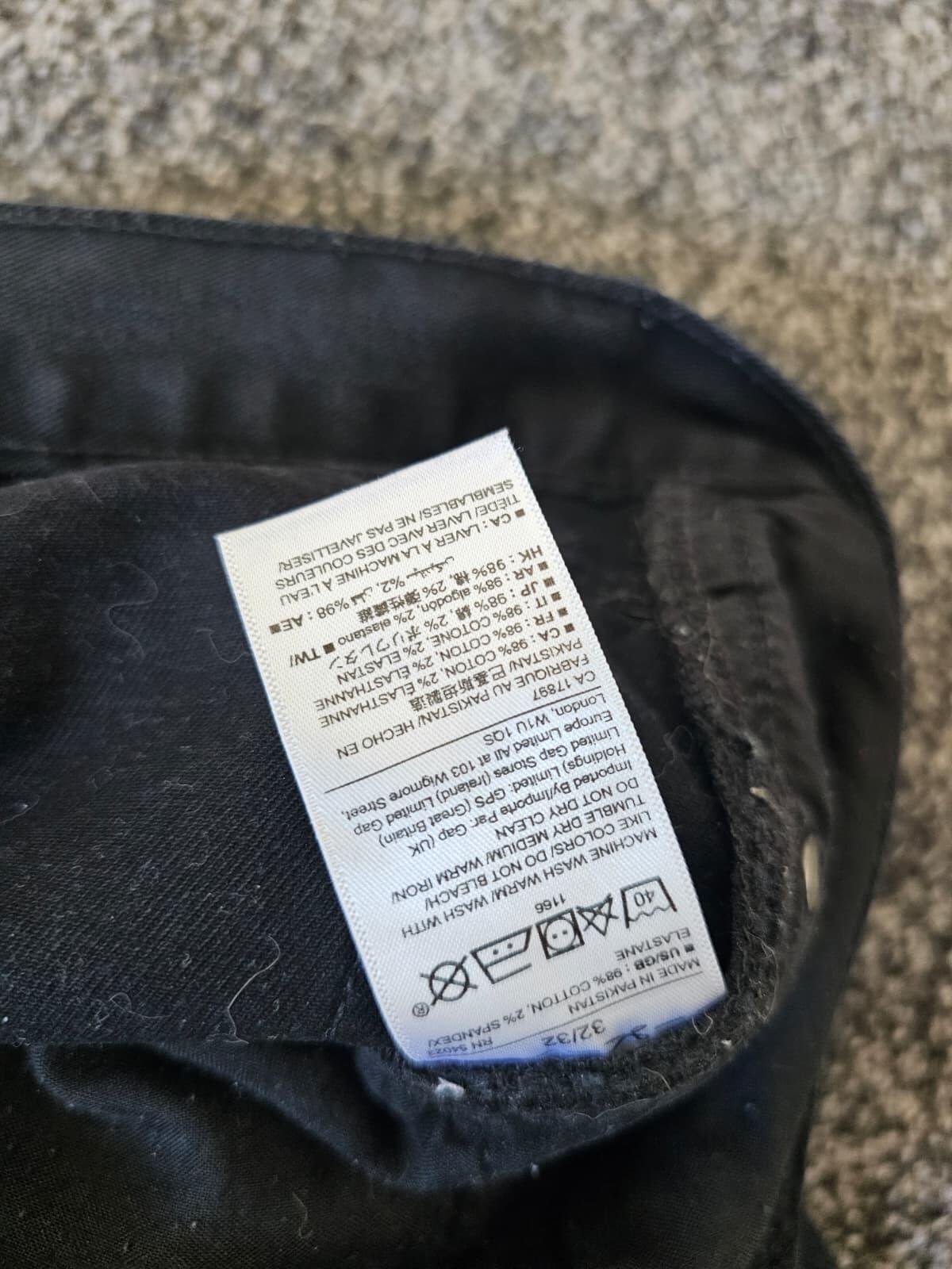 GAP Men's Black Denim Skinny Jeans - W32/L30