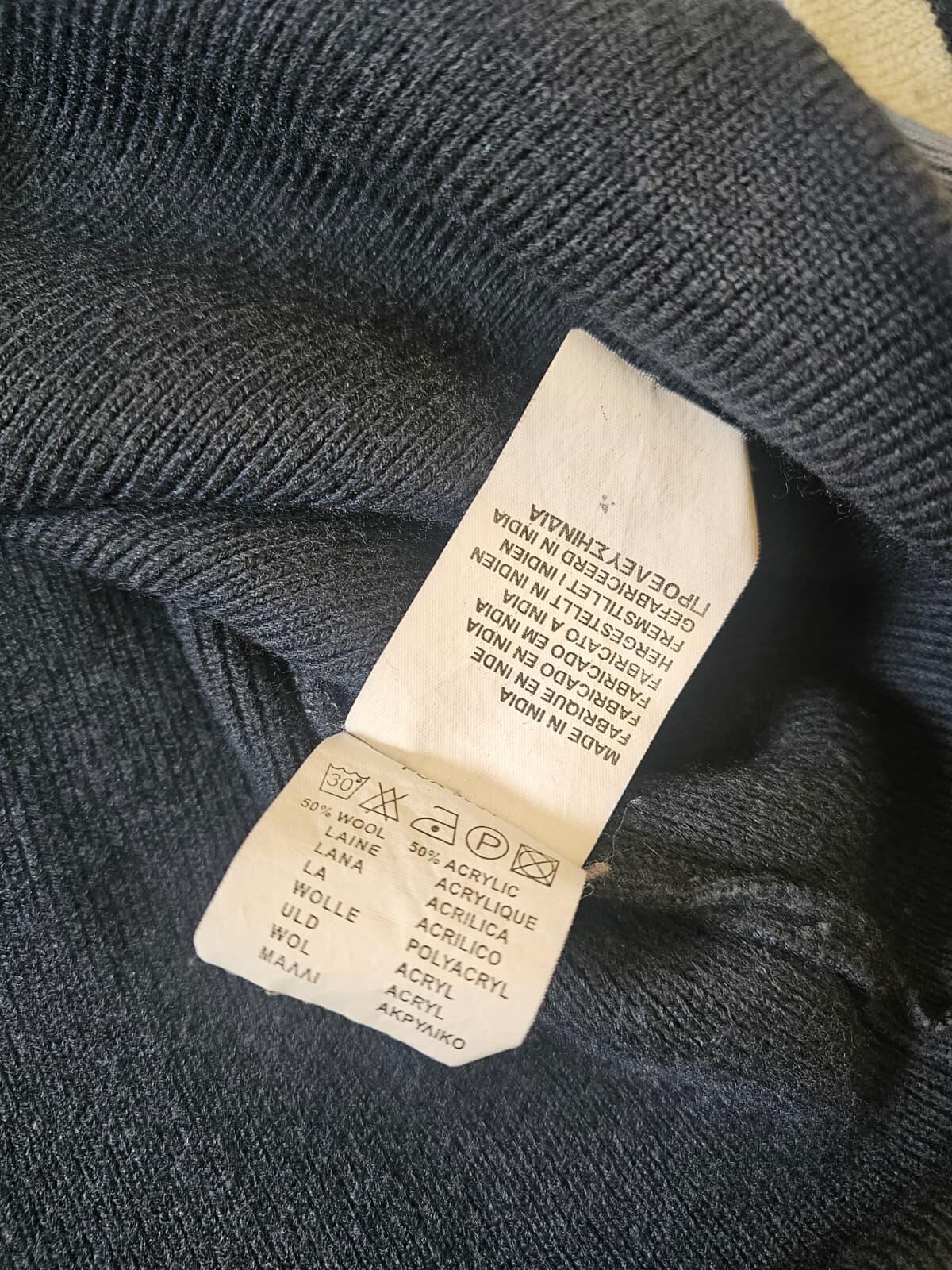 Quiksilver Mens Y2K 2000's Wool Blend Knitted Jumper - L/Large - Navy/Blue