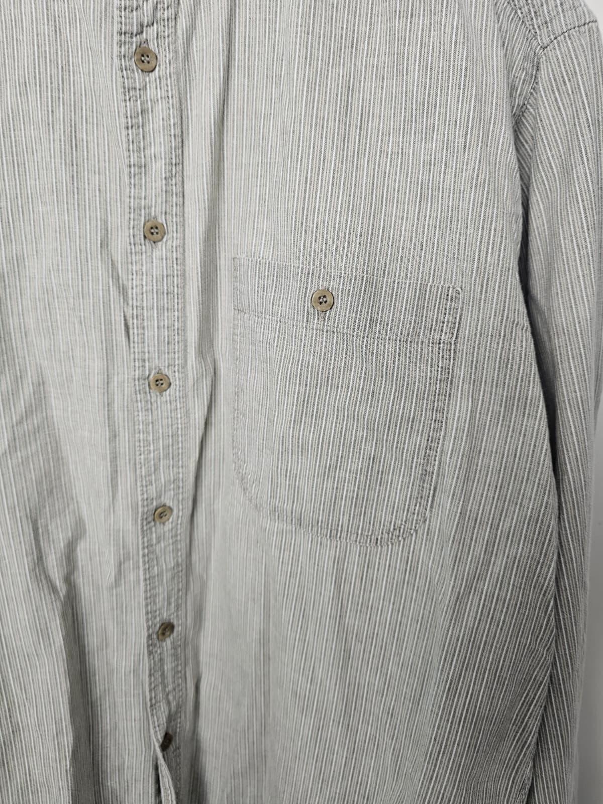 St Michael Marks & Spencer Vintage Grandad / Band-Collar Long Sleeve Shirt - M
