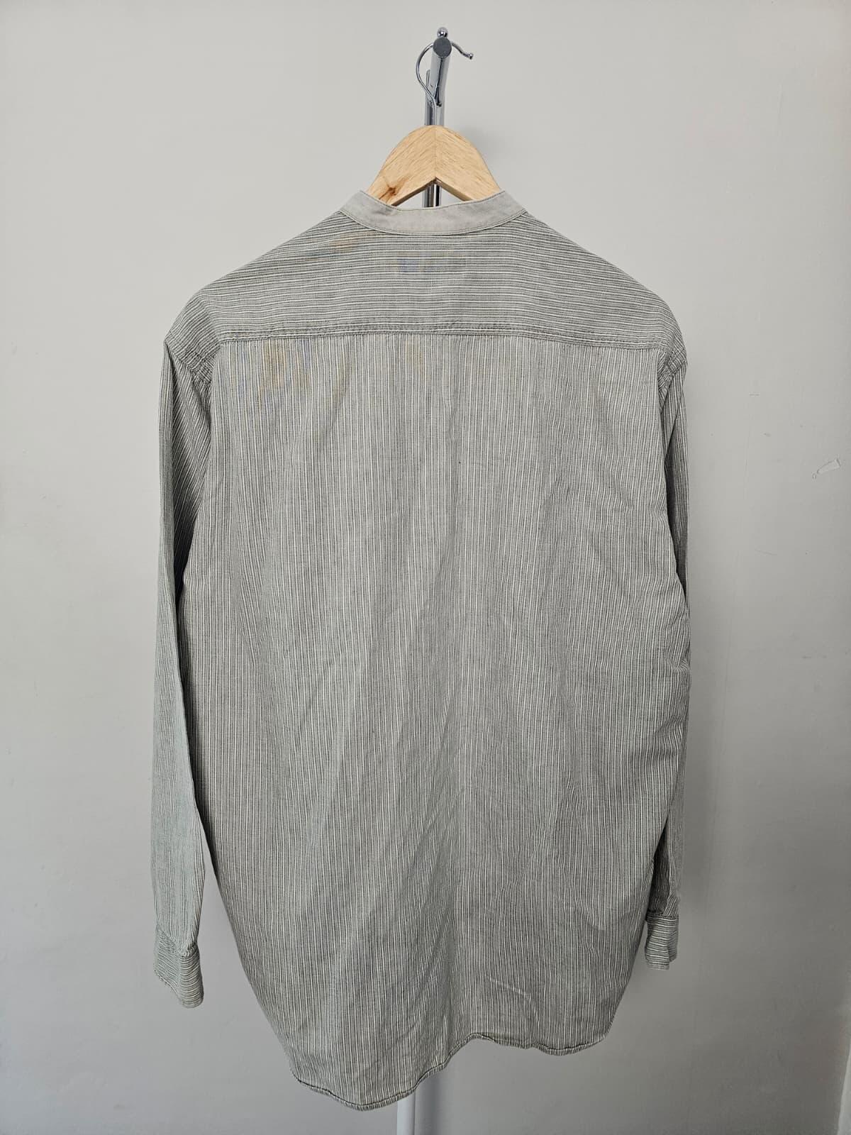 St Michael Marks & Spencer Vintage Grandad / Band-Collar Long Sleeve Shirt - M