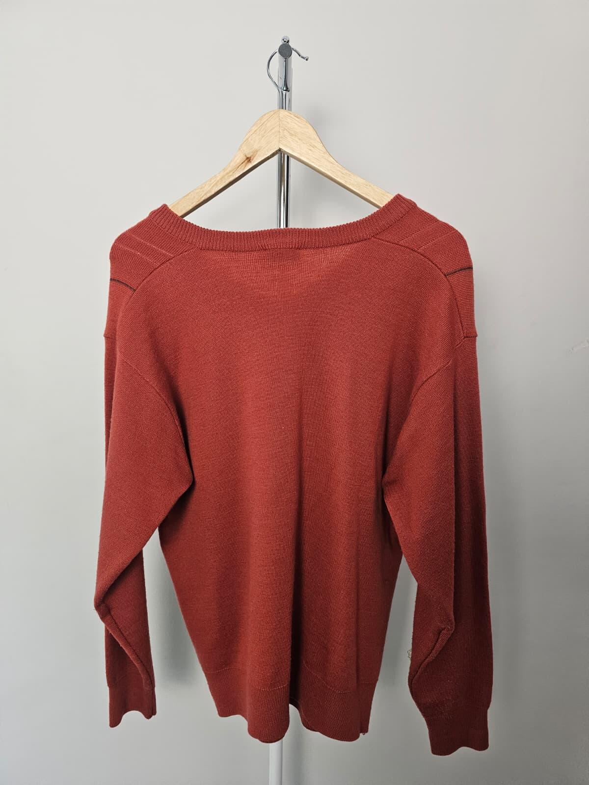 Gabicci Mens V-Neck Pullover Sweater/Jumper - M/Medium - Red Currant