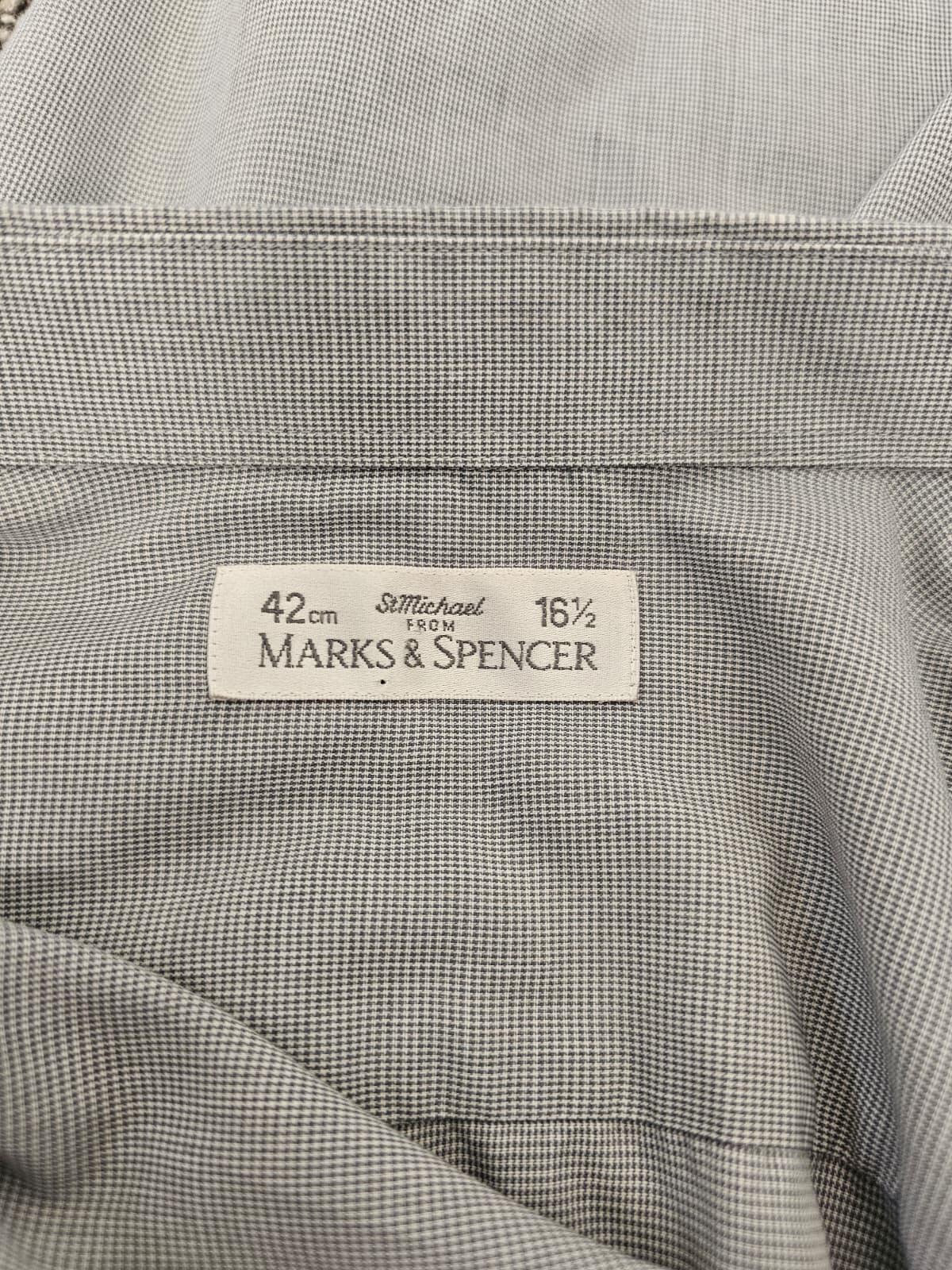 St Michaels Men's Vintage Long Sleeve Grey Shirt - 16.5/XL/Extra Large