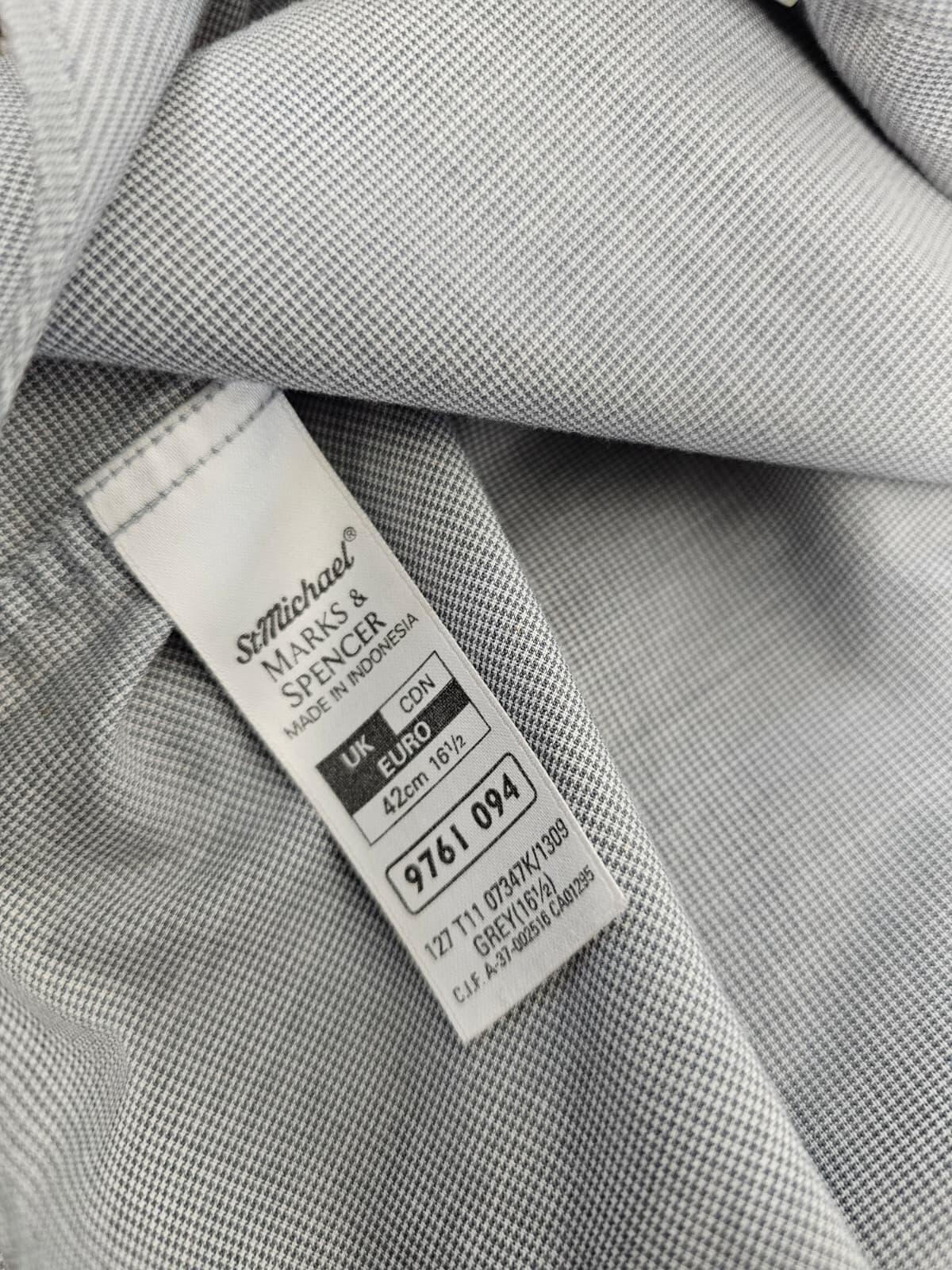 St Michaels Men's Vintage Long Sleeve Grey Shirt - 16.5/XL/Extra Large