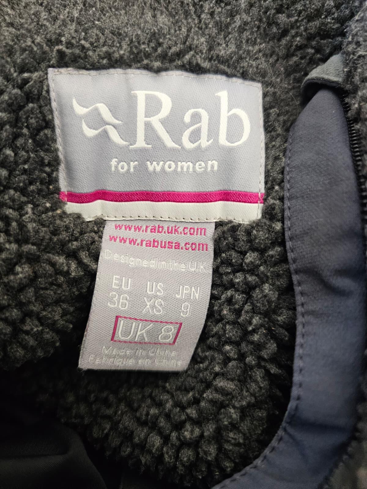 Rab Classic Women's Double Pile Thick Sherpa/Borg Fleece Jacket - UK 8 - Grey
