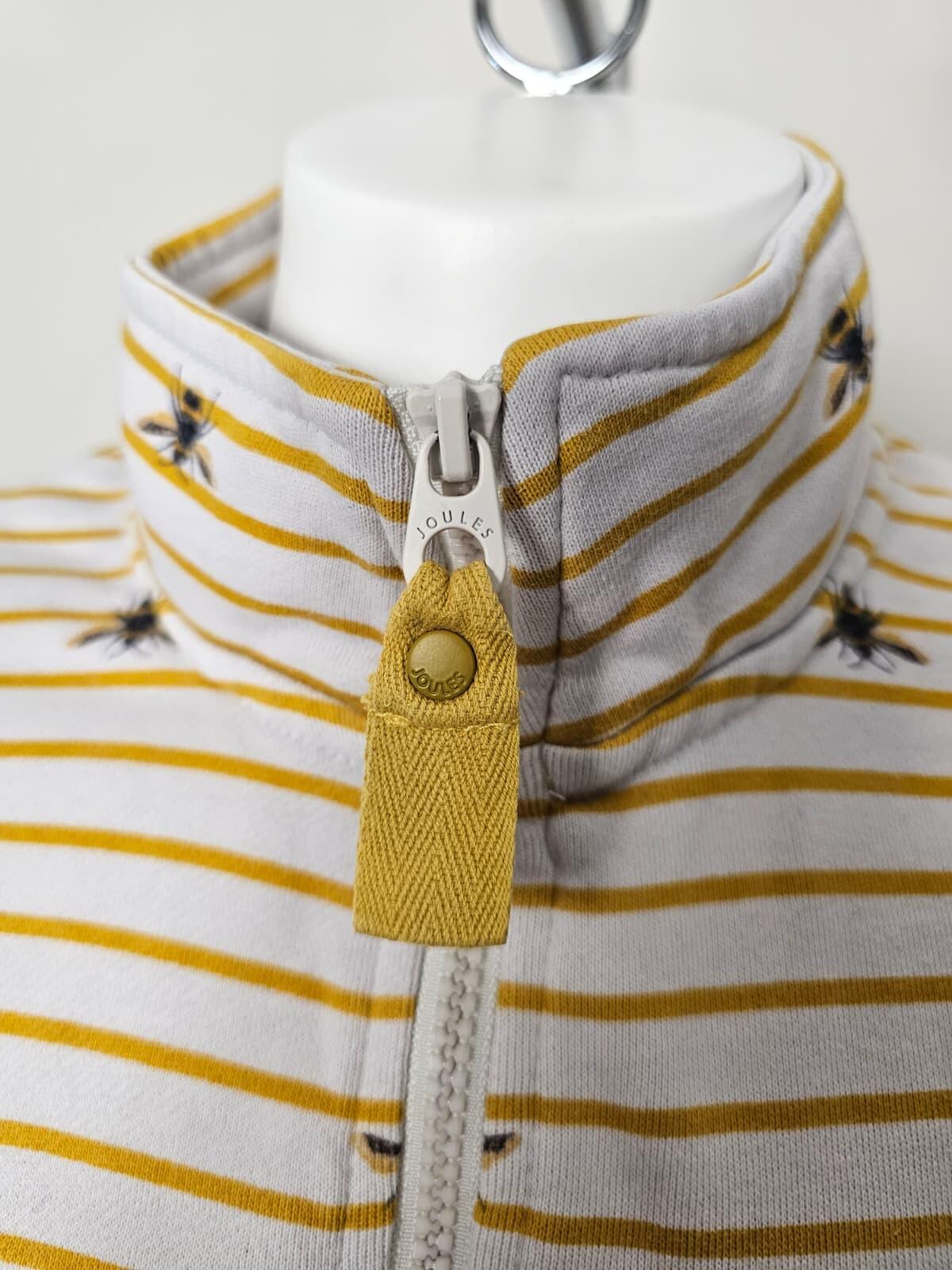 Joules Women's/Ladies 1/2 Zip Bumble Bee Print Pullover Sweatshirt Jumper  UK 12