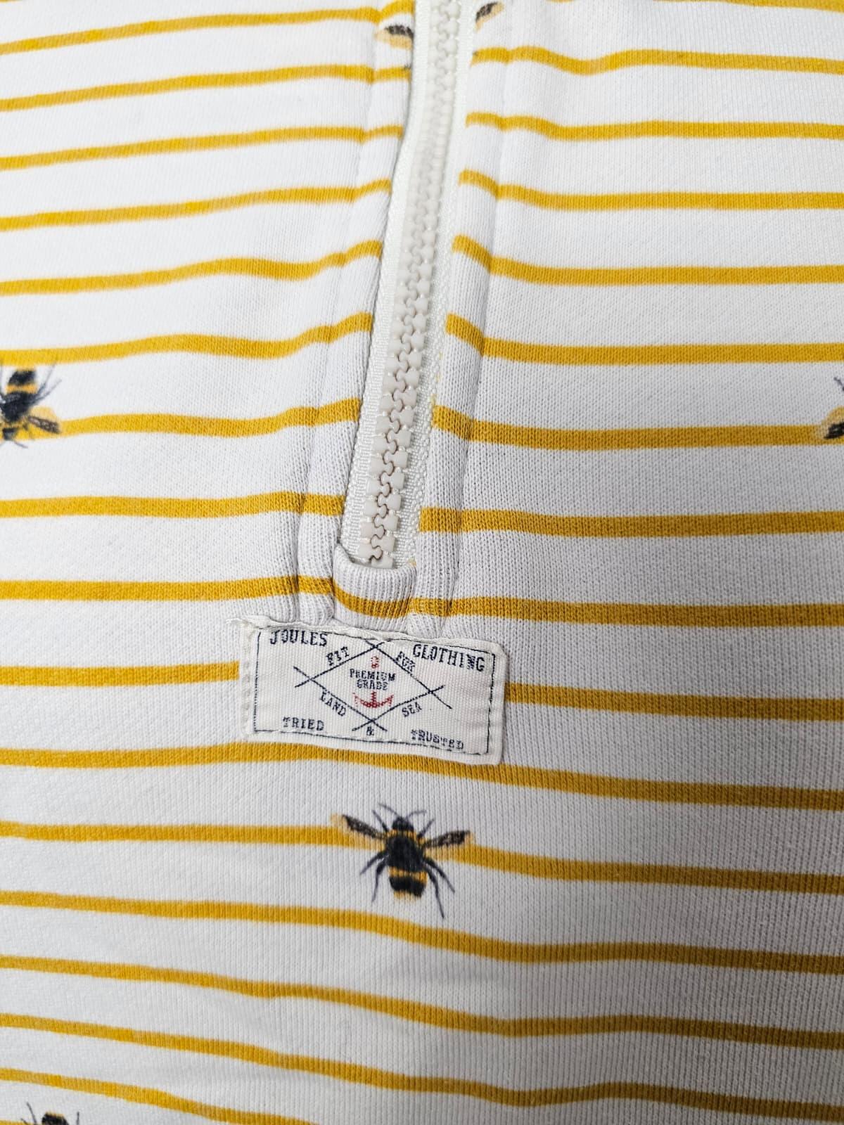 Joules Women's/Ladies 1/2 Zip Bumble Bee Print Pullover Sweatshirt Jumper  UK 12
