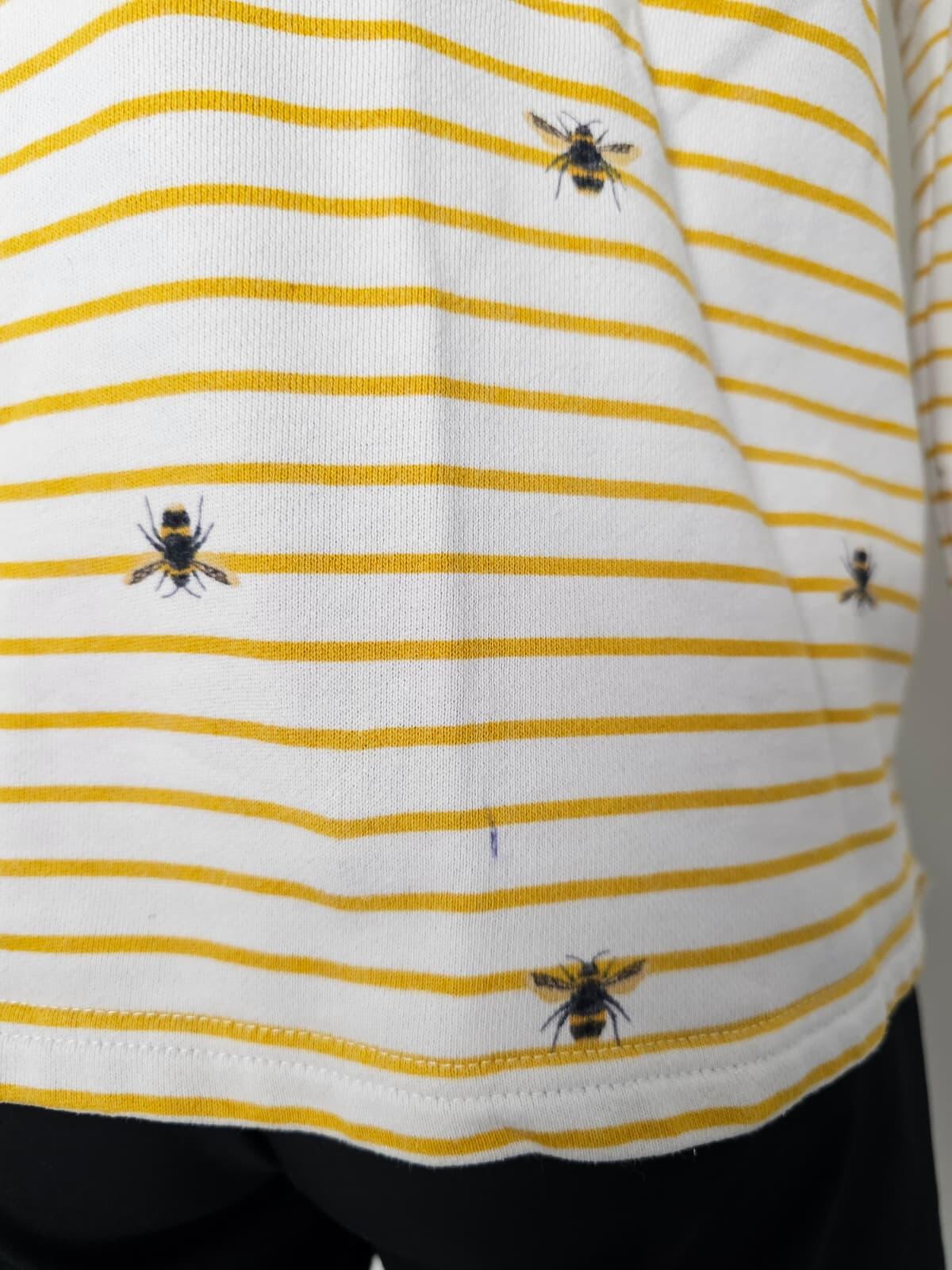 Joules Women's/Ladies 1/2 Zip Bumble Bee Print Pullover Sweatshirt Jumper  UK 12