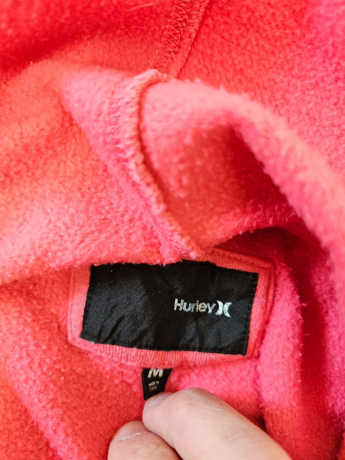 Hurley Y2K 2000's Pullover Embroidered Spellout Hoodie - M/Medium