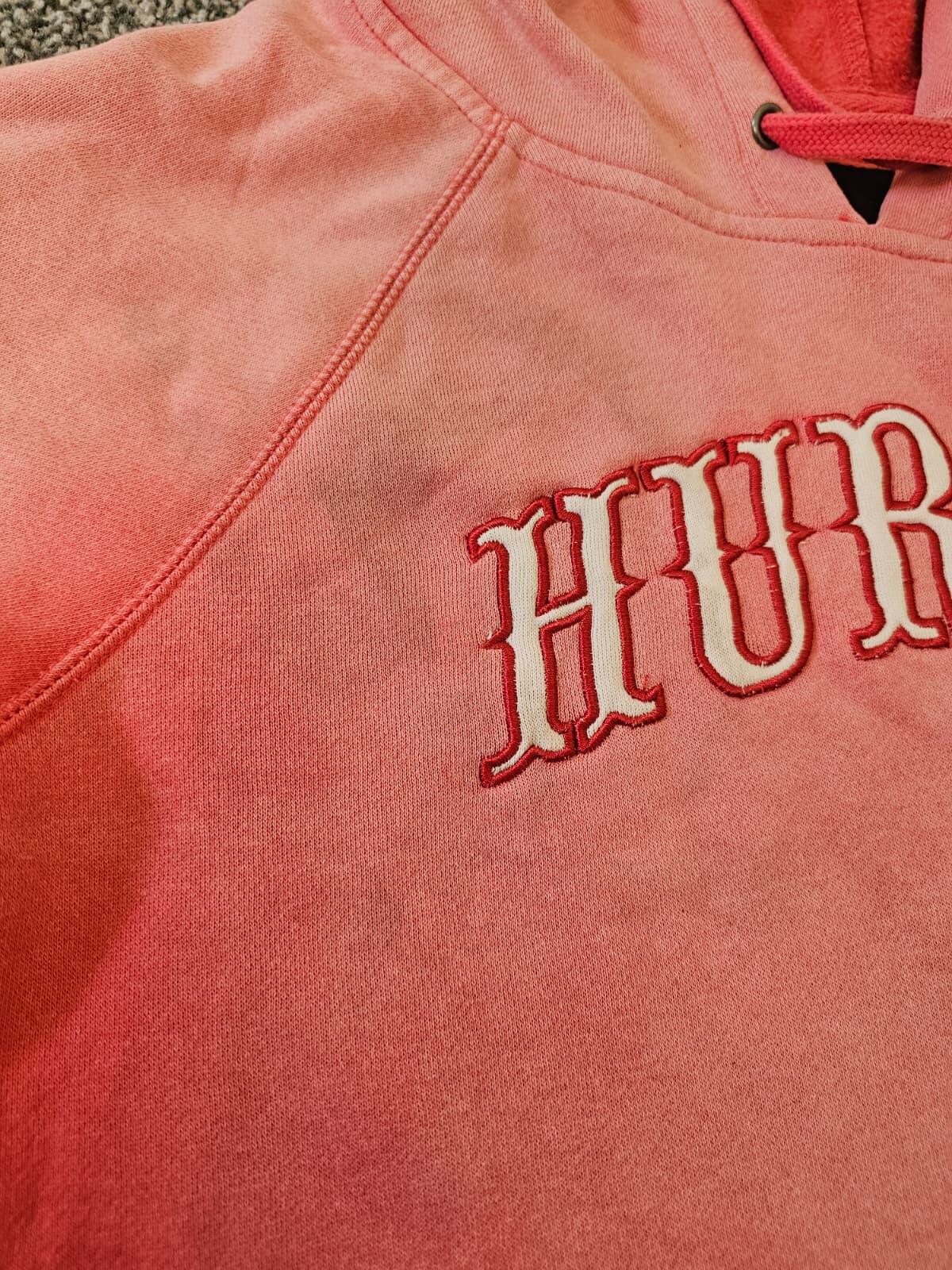 Hurley Y2K 2000's Pullover Embroidered Spellout Hoodie - M/Medium