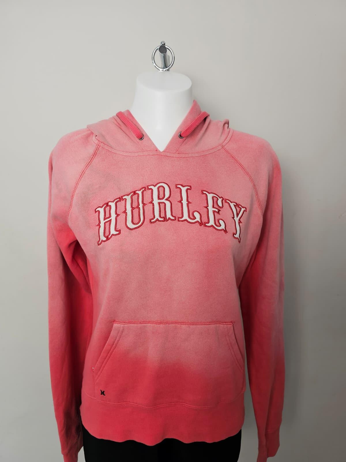 Hurley Y2K 2000's Pullover Embroidered Spellout Hoodie - M/Medium