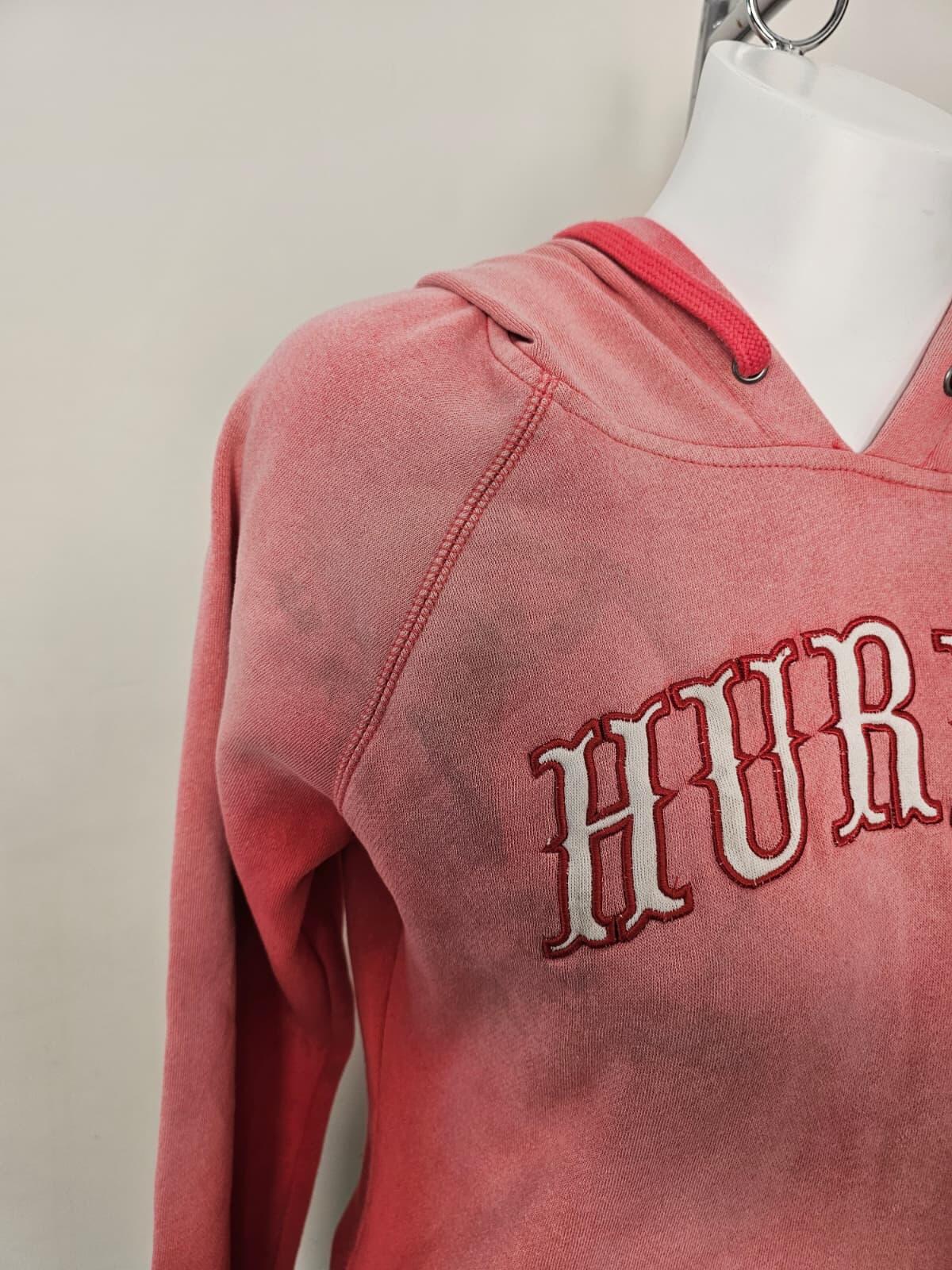 Hurley Y2K 2000's Pullover Embroidered Spellout Hoodie - M/Medium