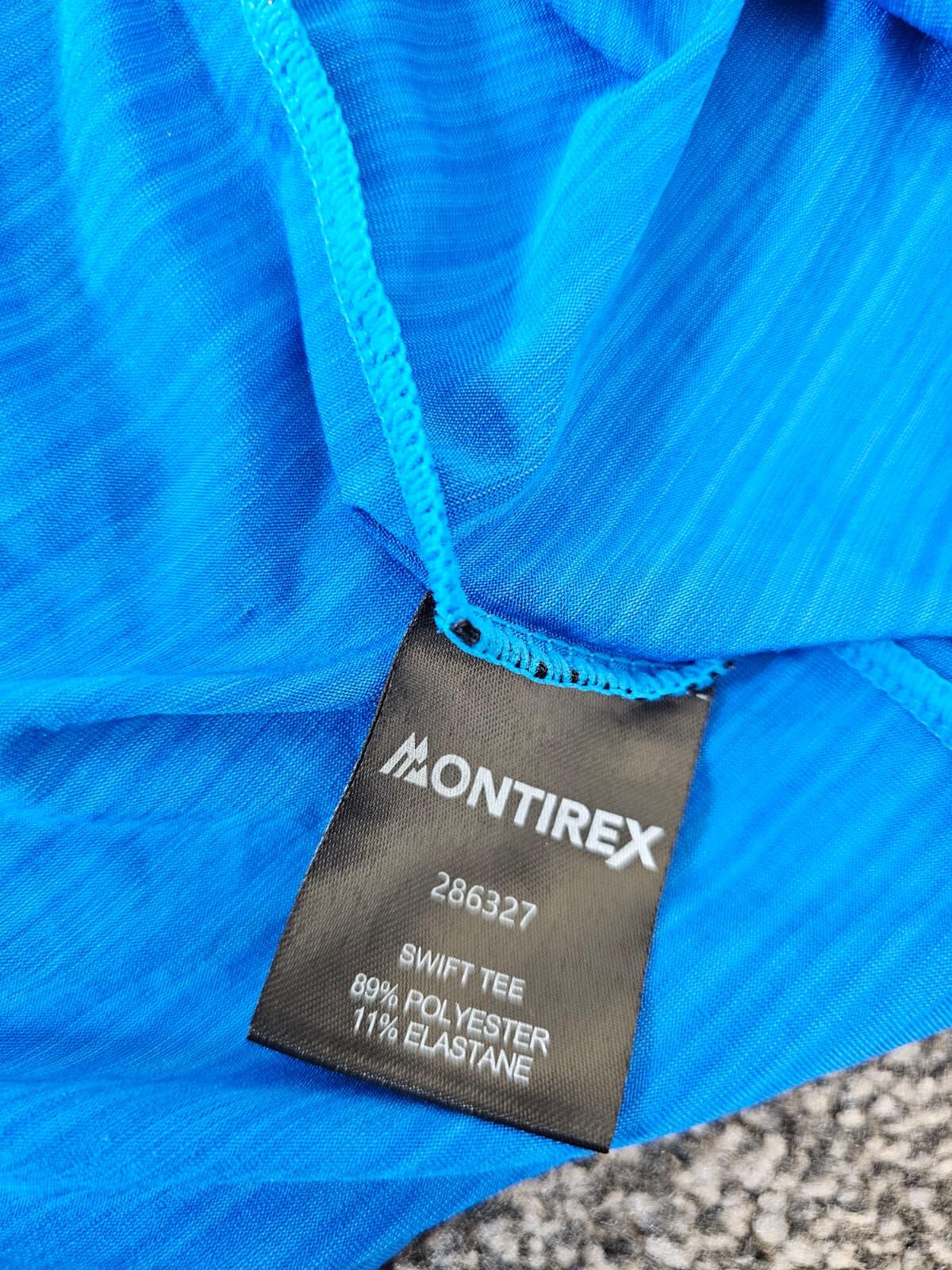 Montirex Mens Short Sleeve Activewear Top T-Shirt - M/Medium - Blue