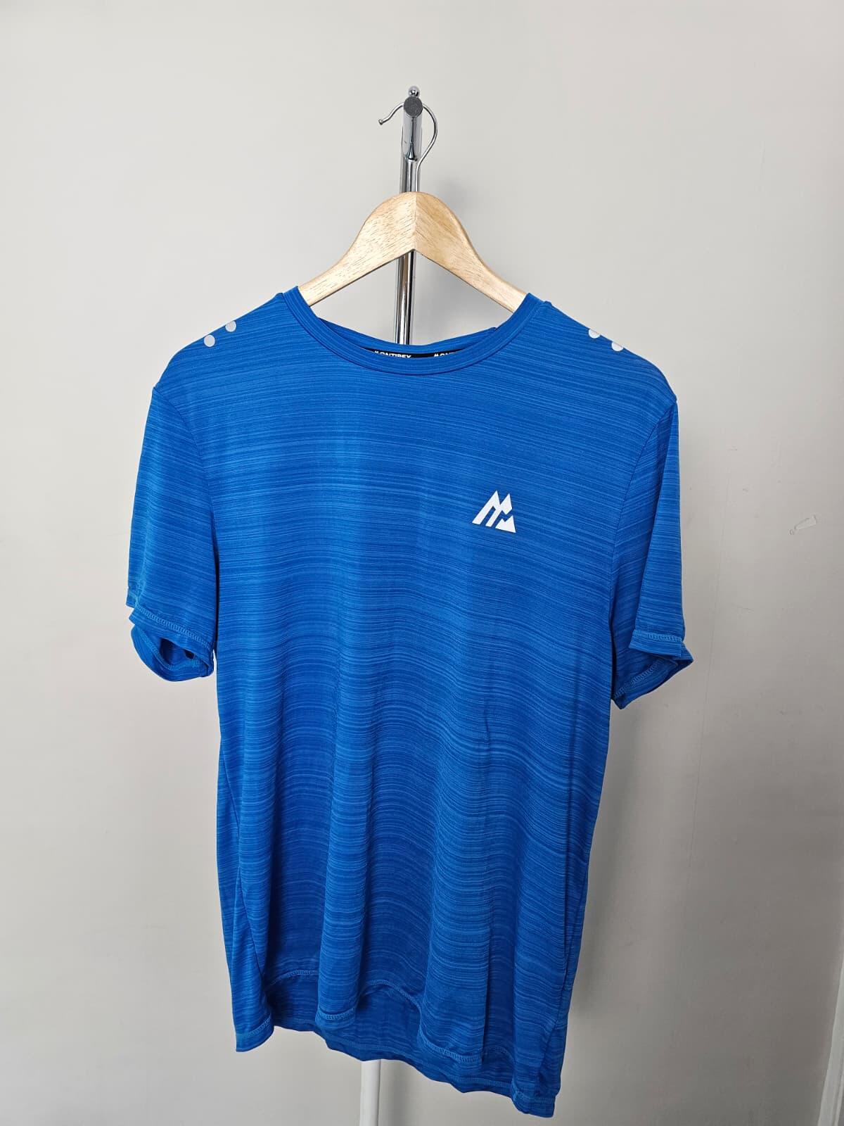 Montirex Mens Short Sleeve Activewear Top T-Shirt - M/Medium - Blue