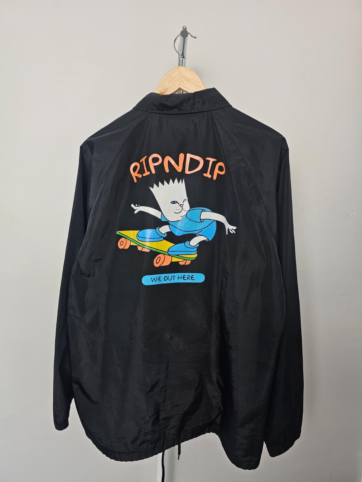 Ripndip 'We Out Here' Nermal Skater Coach Jacket - L/Large - Black