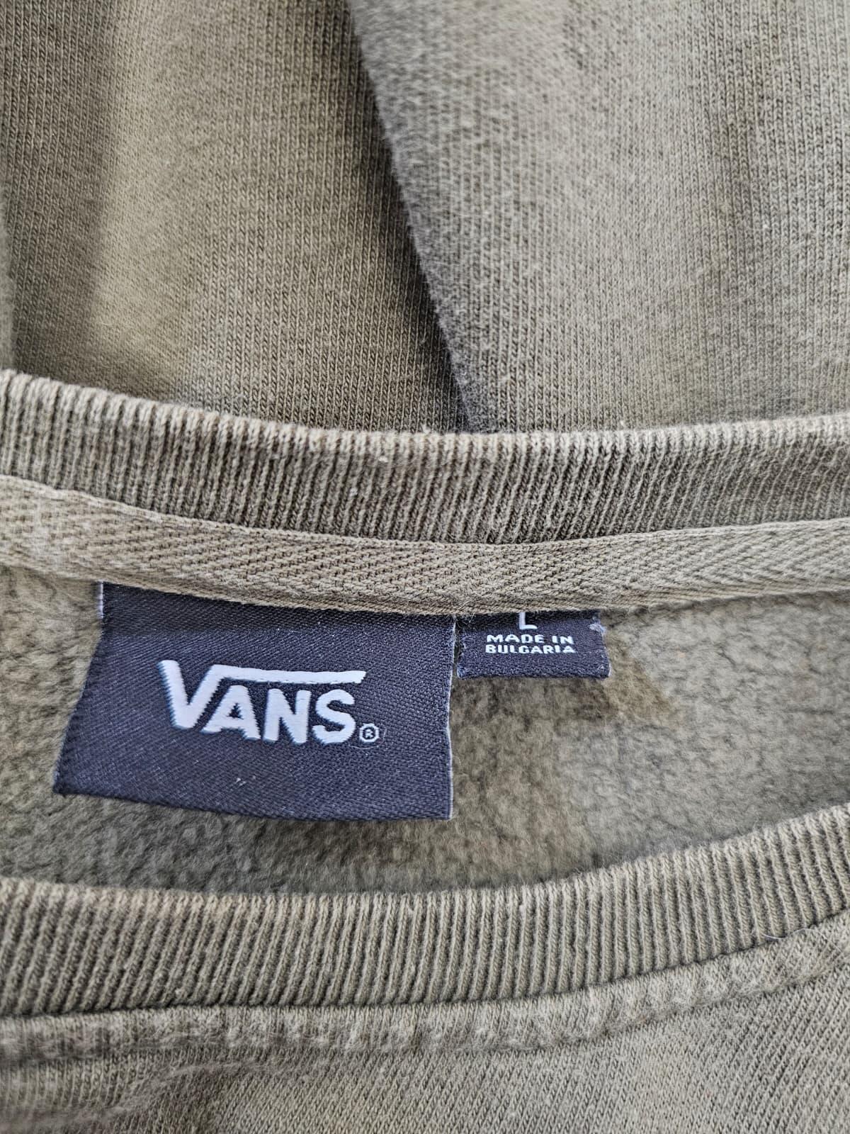 VANS Mens Chest Print Pullover Jumper/Sweatshirt - L/Large - Washed Khaki