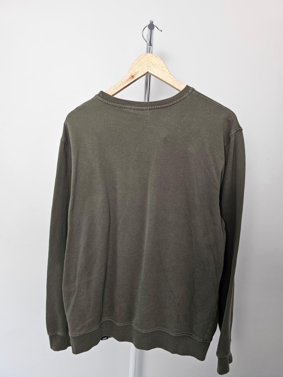 VANS Mens Chest Print Pullover Jumper/Sweatshirt - L/Large - Washed Khaki