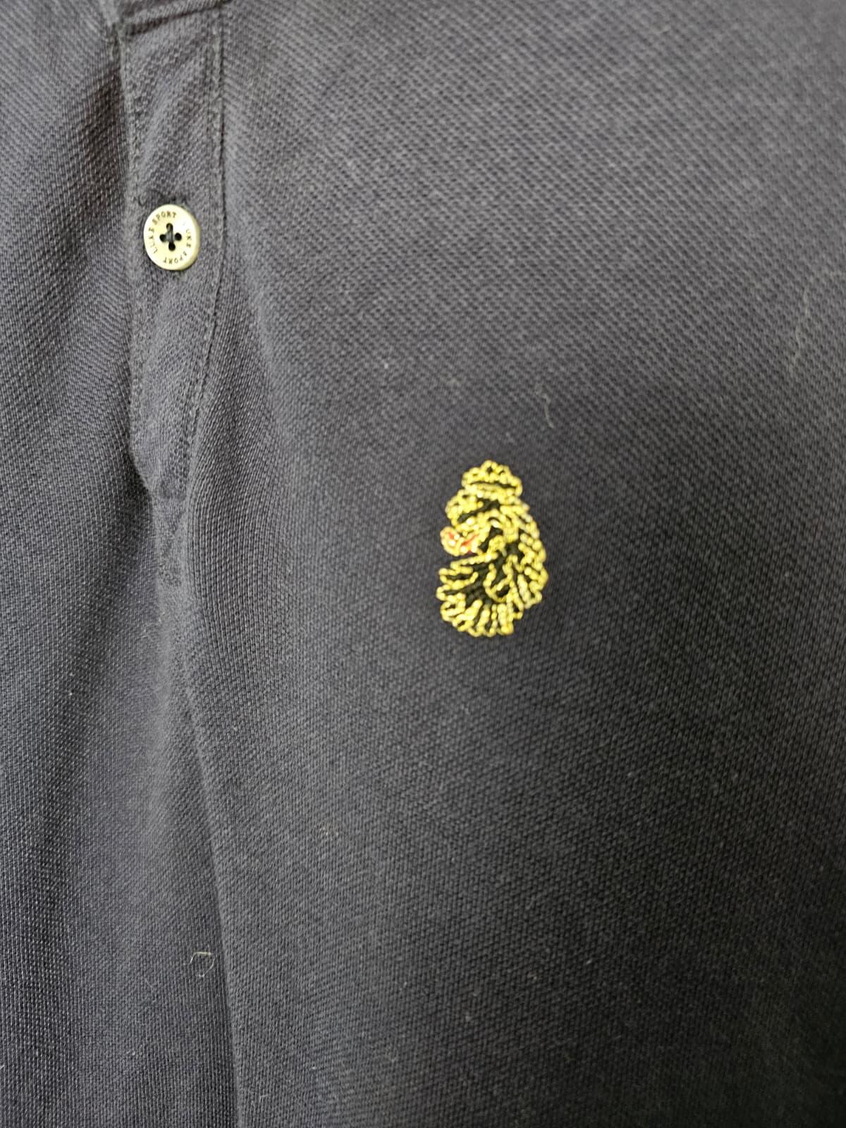 LUKE Men's Shorts Sleeve Embroidered Smart Casual Polo Shirt - M/Medium