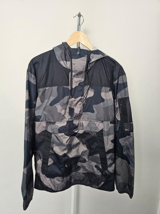Columbia Camo Pullover 1/2 Zip Hooded Packable Windbreaker Jacket  S/Small