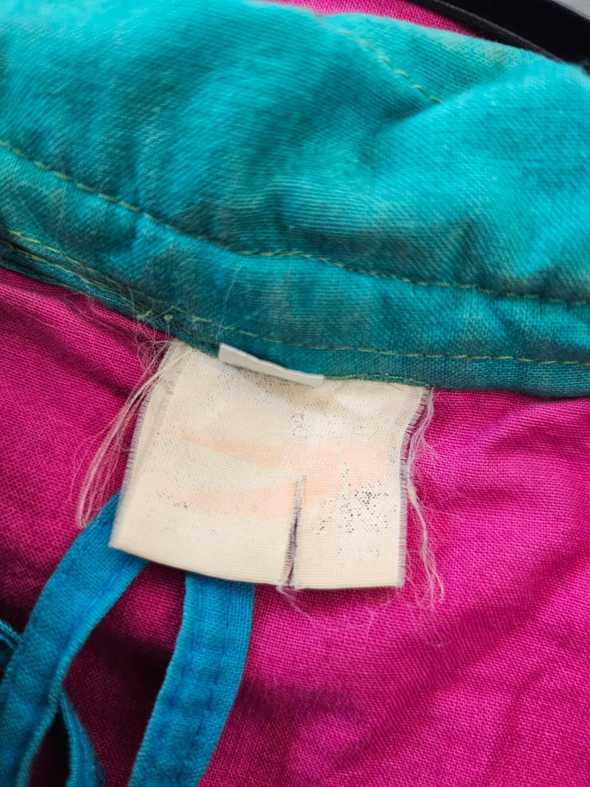 Vintage 'For Earth Only' Rainbow Hippie Striped Full Zip Casual Jacket M/Medium