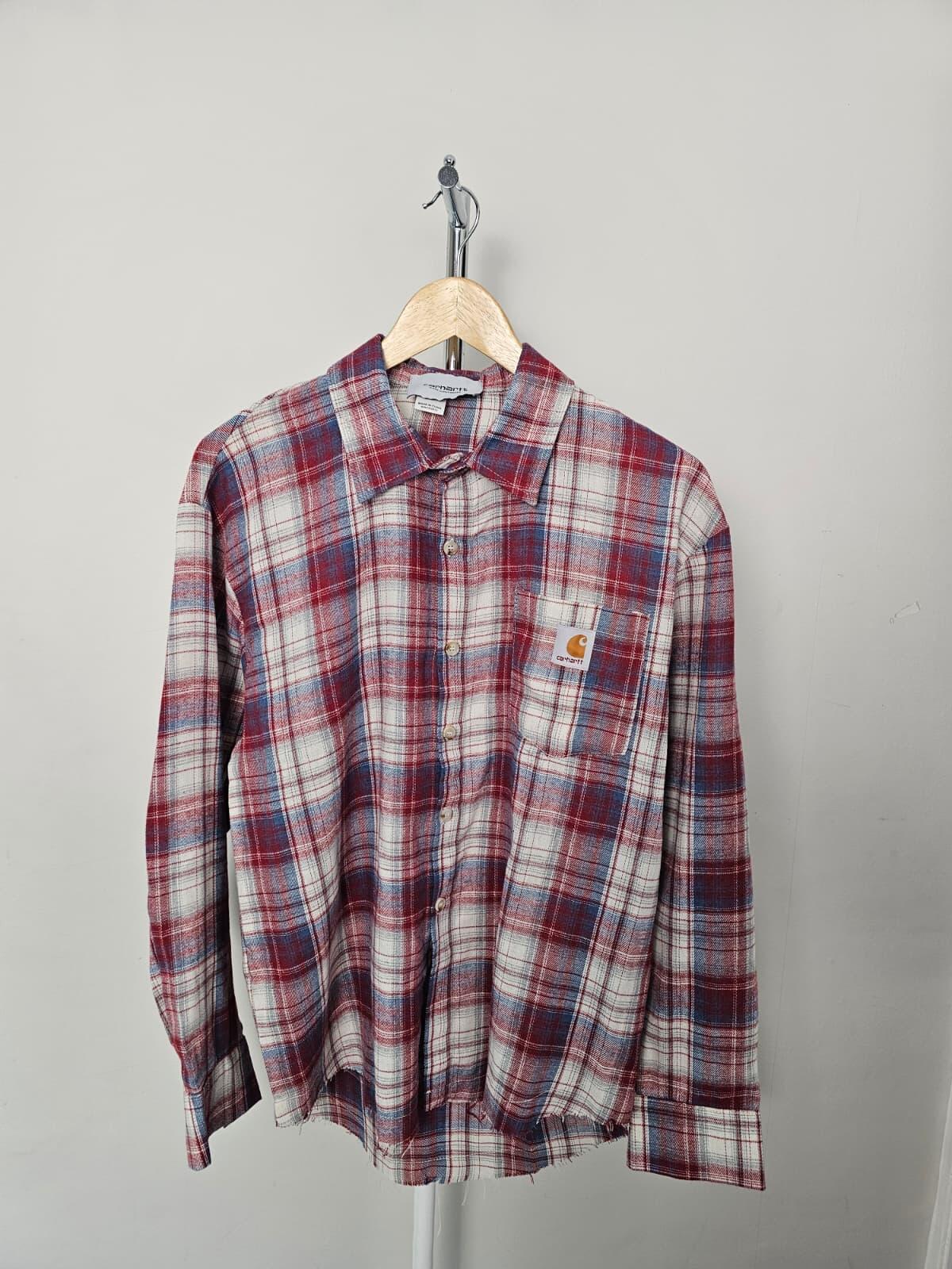 Carharrt WIP 'Work In Progress' Cut Off Madison Style Cut Hem Plaid Shirt - M