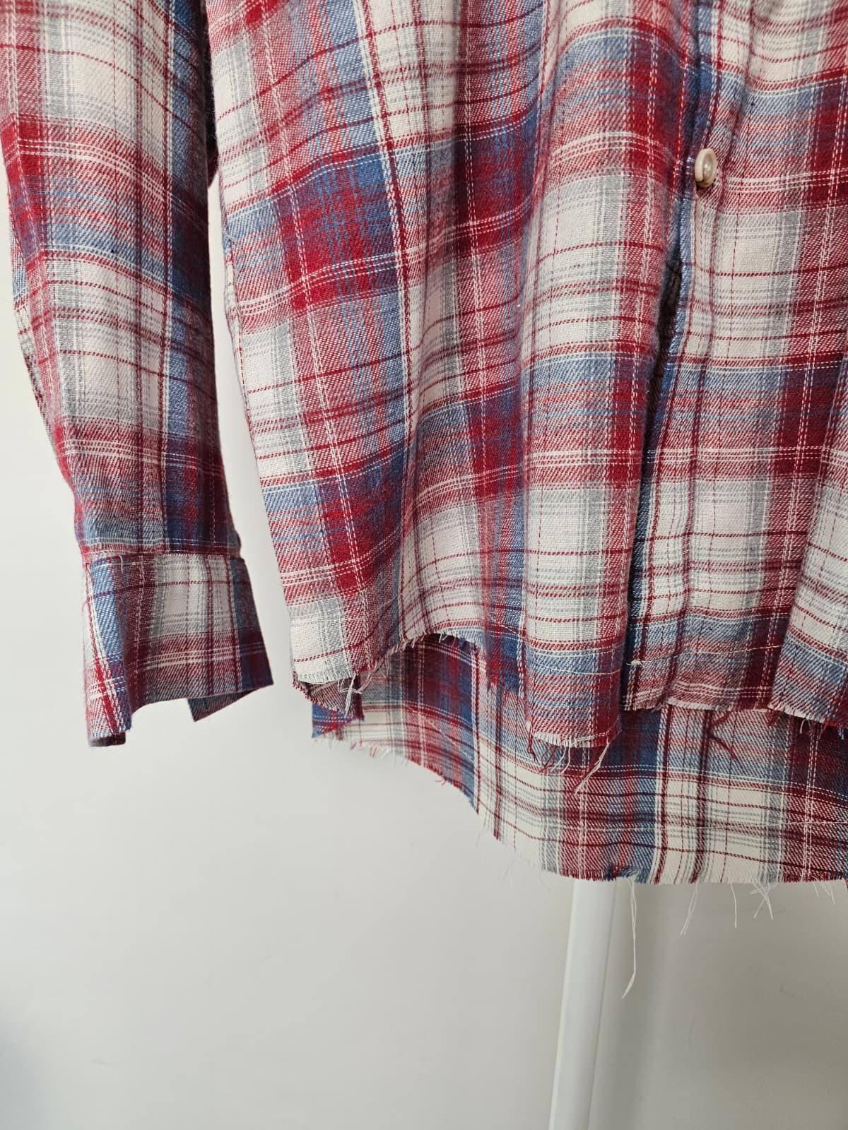 Carharrt WIP 'Work In Progress' Cut Off Madison Style Cut Hem Plaid Shirt - M