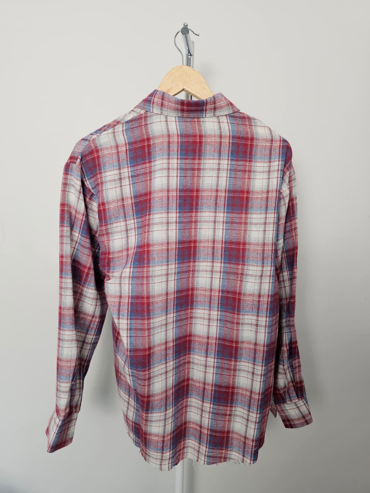 Carharrt WIP 'Work In Progress' Cut Off Madison Style Cut Hem Plaid Shirt - M
