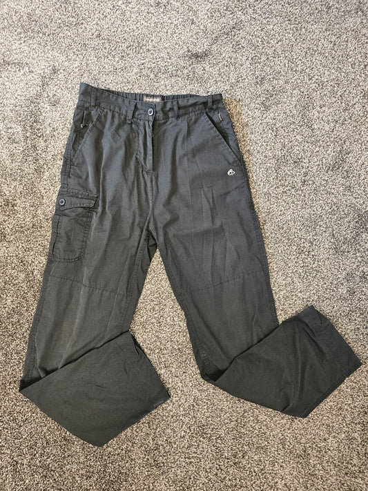 Craghoppers women's/ladies Black Cargo Style Hiking/Walking Trousers - UK 10