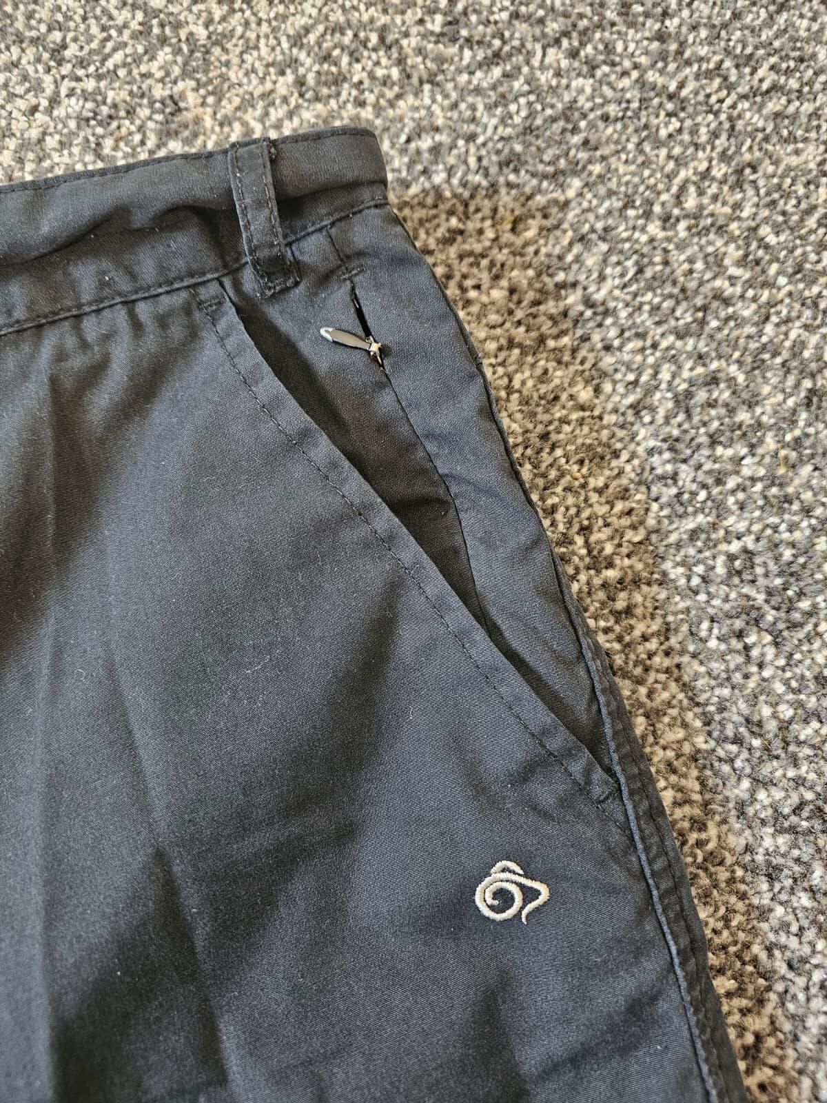 Craghoppers women's/ladies Black Cargo Style Hiking/Walking Trousers - UK 10