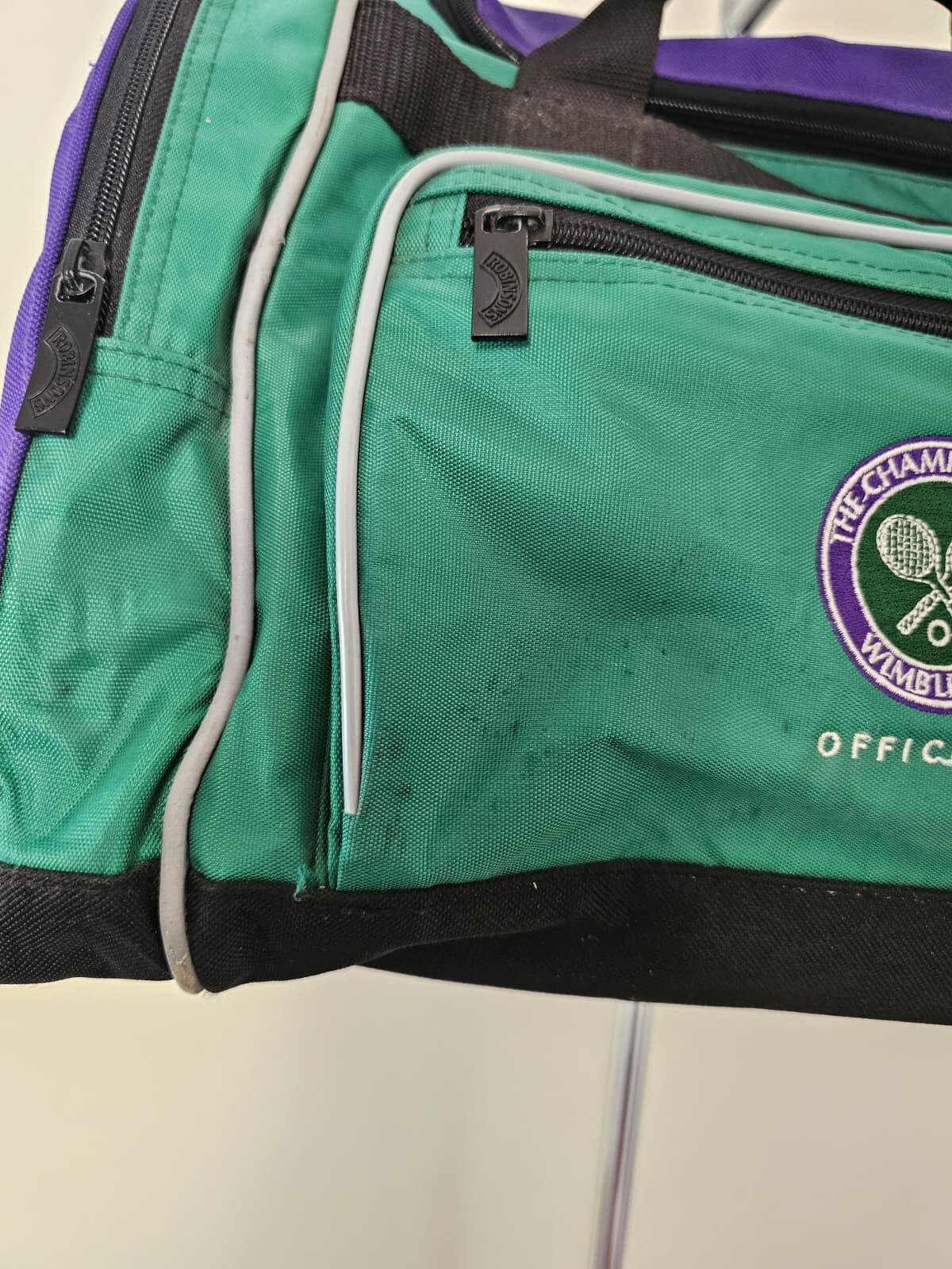 Vintage 1990's Wimbledon X Robinsons X Slazenger Tennis Kit Gym Duffel Bag