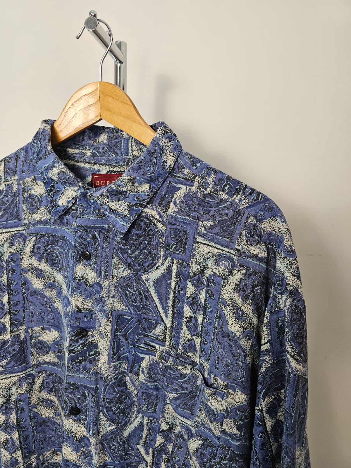 Burton Menswear Vintage 1990's Funky Pattern Retro Short Sleeve Shirt - XL