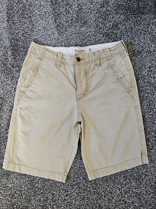 Abercrombie & Fitch Men's Smart Casual Chino Cotton Shorts - 30 - Beige