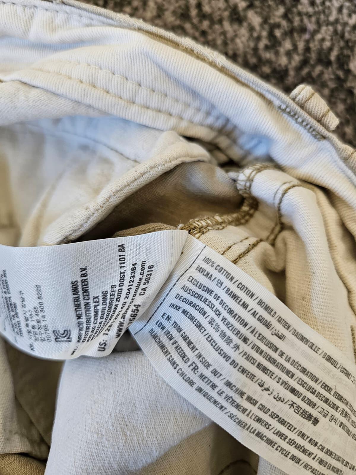 Abercrombie & Fitch Men's Smart Casual Chino Cotton Shorts - 30 - Beige