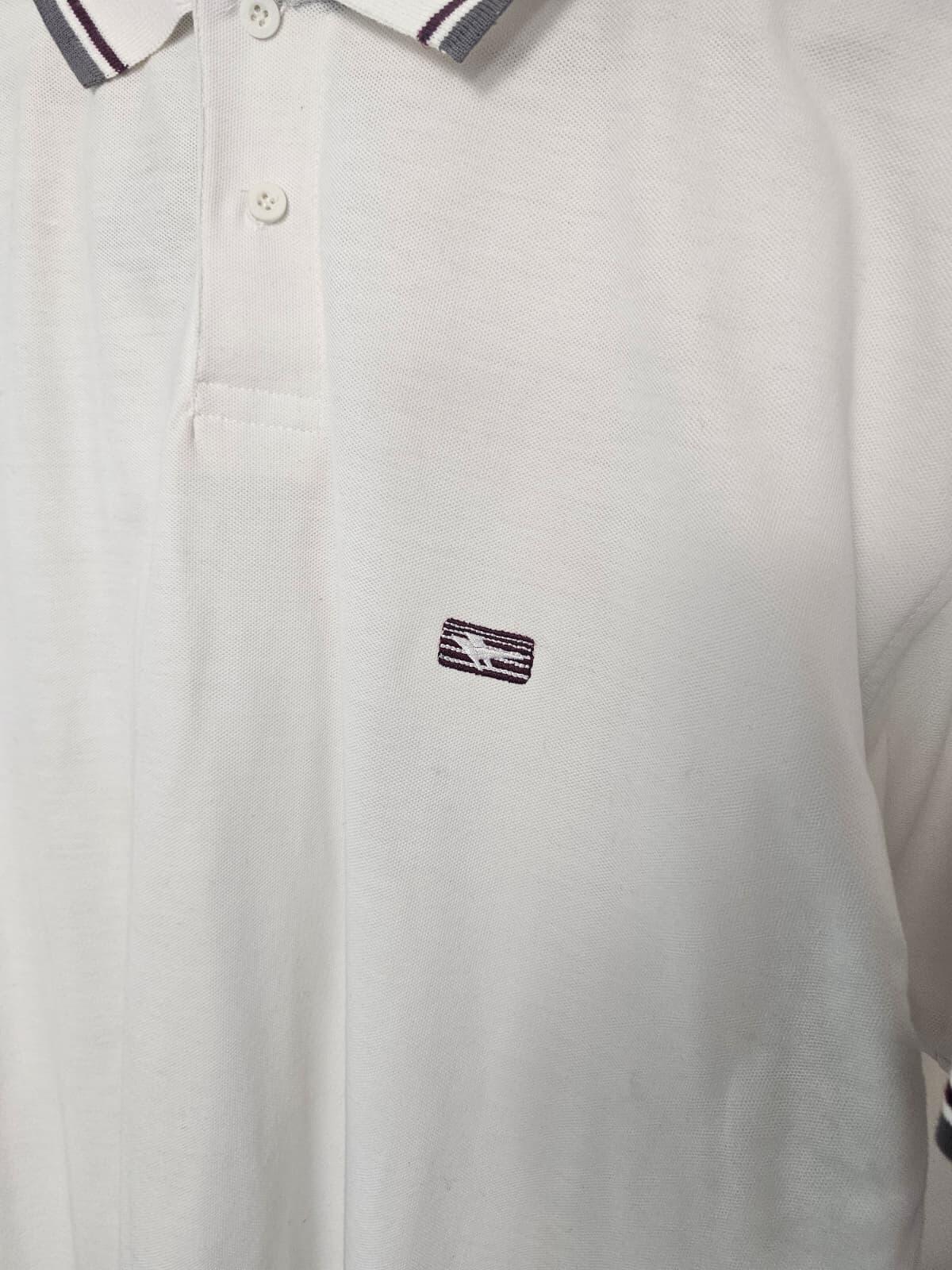 GOLA Men's Y2K Embroidered Short Sleeve Polo Shirt - L/Large - White