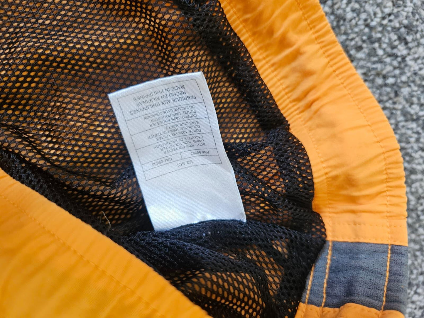 Nike Vintage Y2K Silver Tag Activewear/Casual/Swim Orange Grey Shorts - L/Large