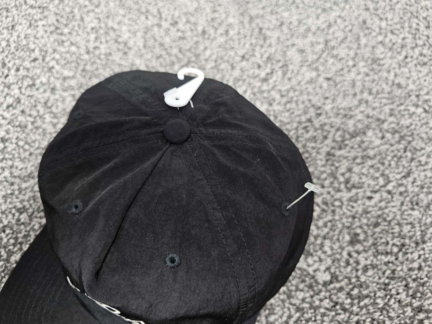 RVCA Unisex Black Big Logo Adjustable Sun Baseball Hat/Cap