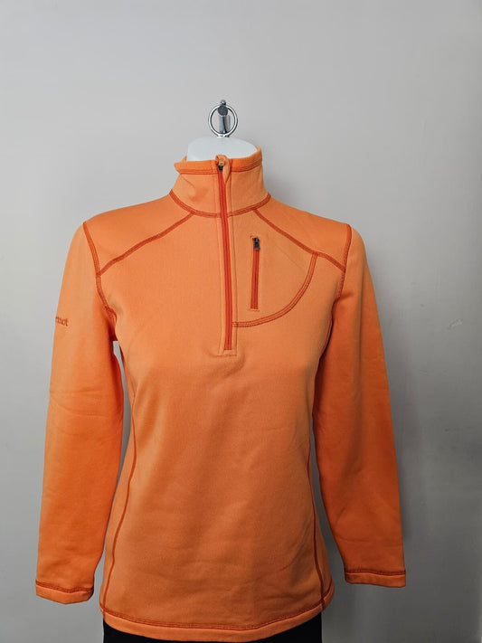 Marmot Women's 1/2 Zip Polartec Fleece Jumper - M/Medium - Coral/Orange