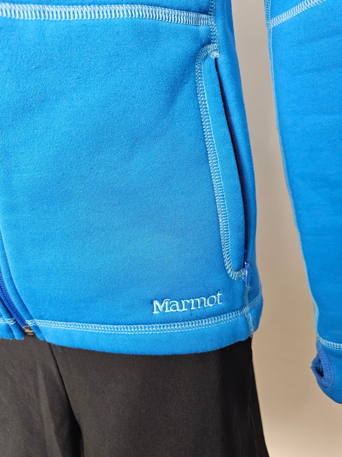 Marmot Women's Full Zip Polartec Hooded Fleece Jacket - M/Medium - Blue