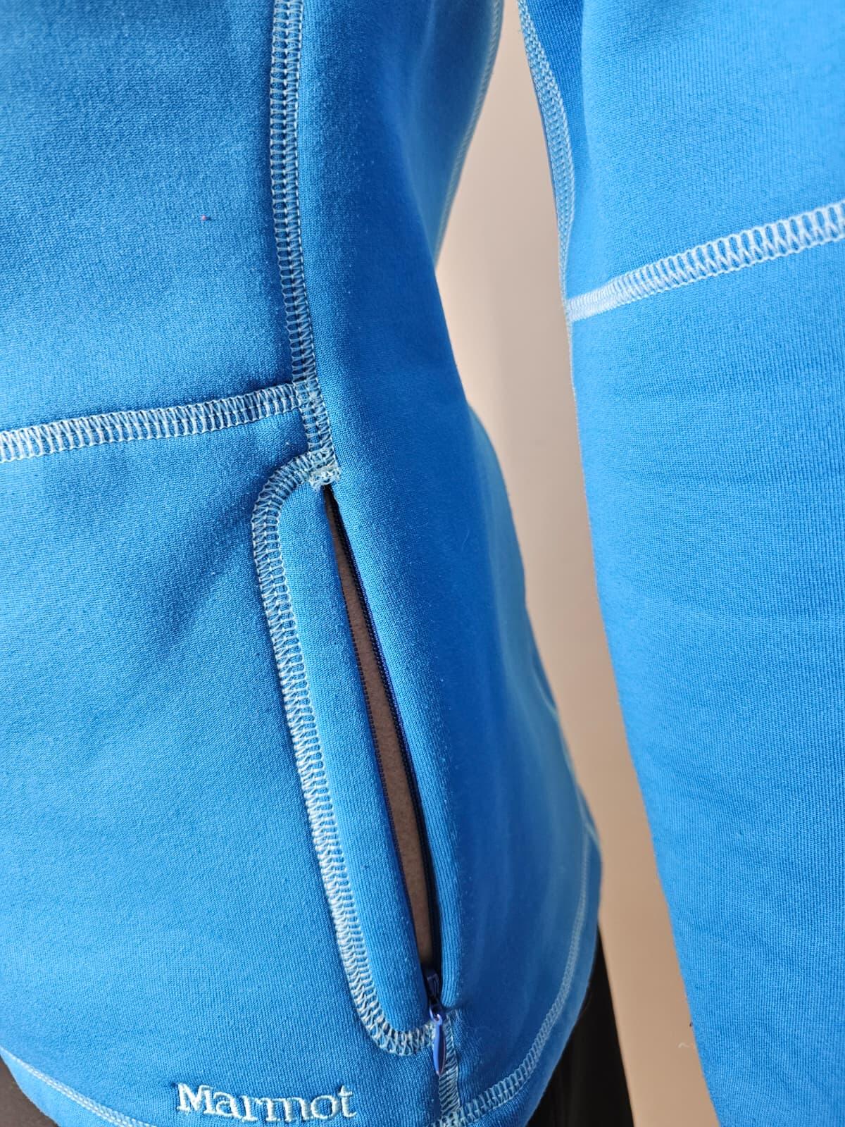 Marmot Women's Full Zip Polartec Hooded Fleece Jacket - M/Medium - Blue