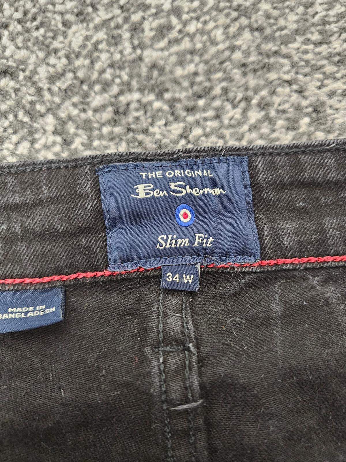 Ben Sherman Men's Slim Fit Black Jeans - W32/L30