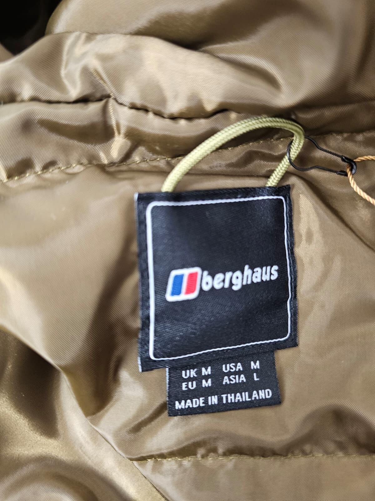 Berghaus Deluge Pro 3.0 Full Zip Insulated Hooded Jacket - M/Medium - Khaki