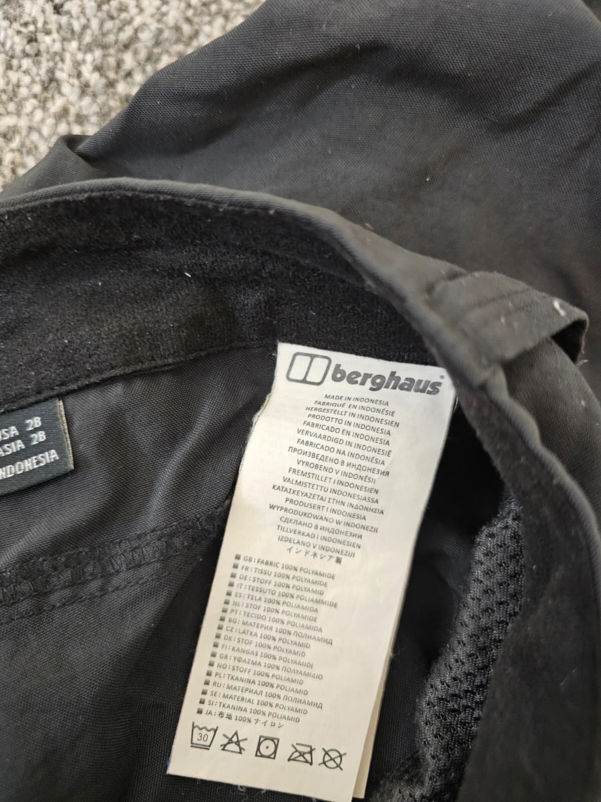 Berghaus Men's Black Technical Cargo Style Hiking/Casual/Walking Shorts - W28